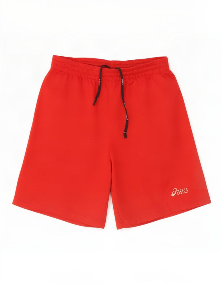 Shorts esportivos masculinos Asics poliéster vermelho médio