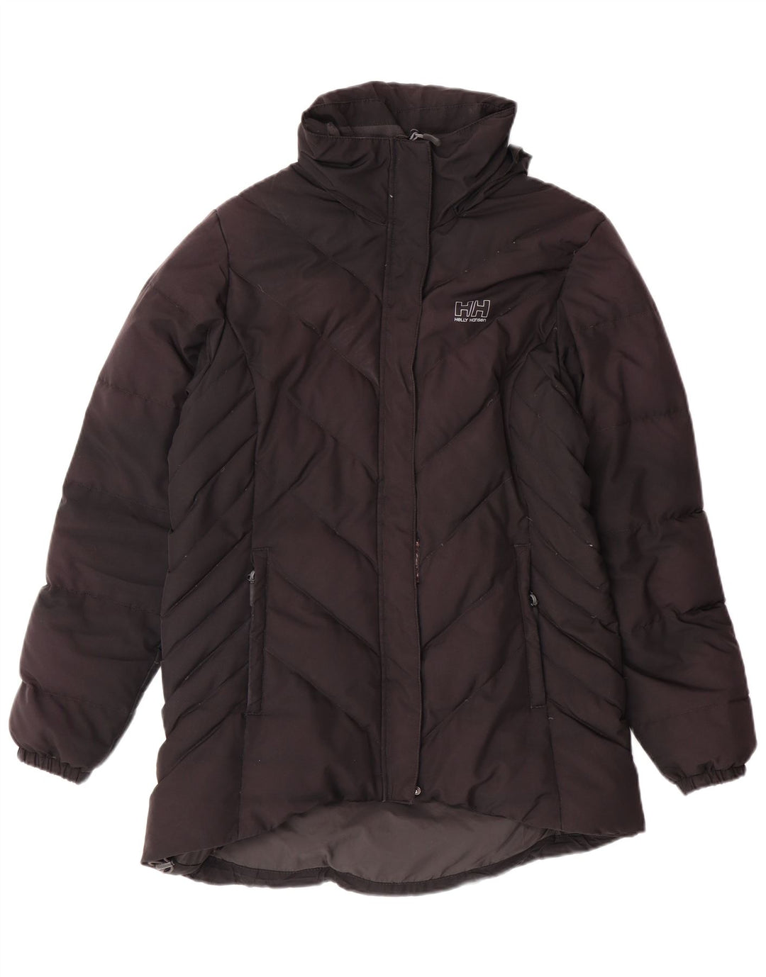 Jaqueta feminina acolchoada com capuz HELLY HANSEN UK 14 poliéster preto médio