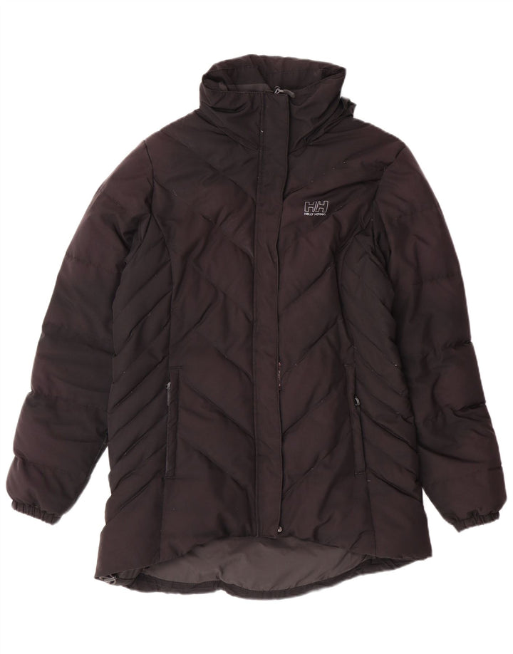Jaqueta feminina acolchoada com capuz HELLY HANSEN UK 14 poliéster preto médio