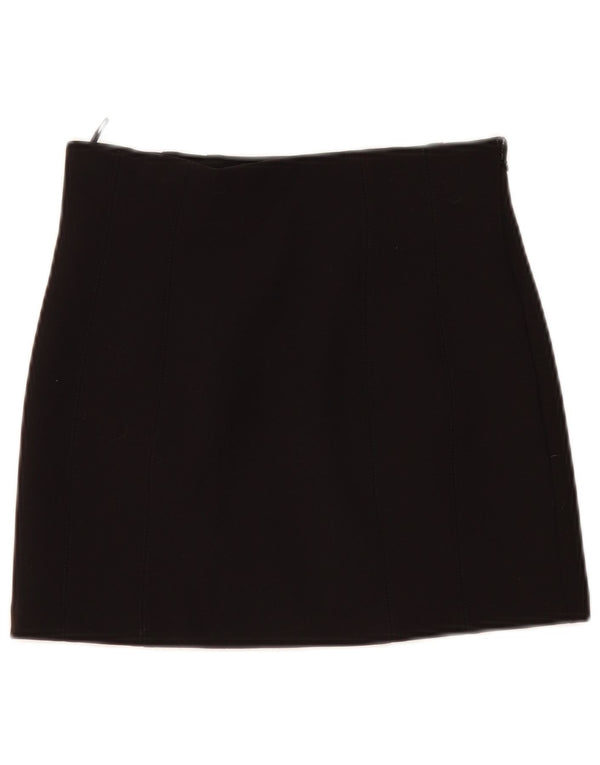 Minissaia feminina Zara média W28 poliéster preto