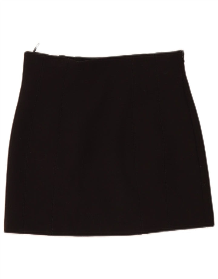Minissaia feminina Zara média W28 poliéster preto