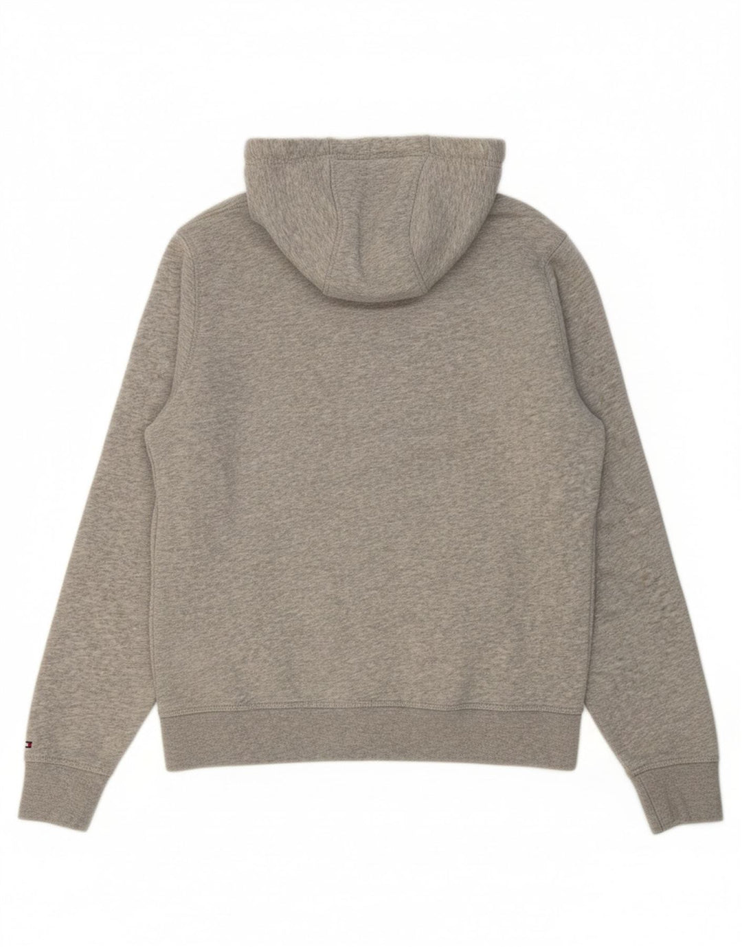 Suéter com capuz gráfico masculino TOMMY HILFIGER pequeno algodão cinza
