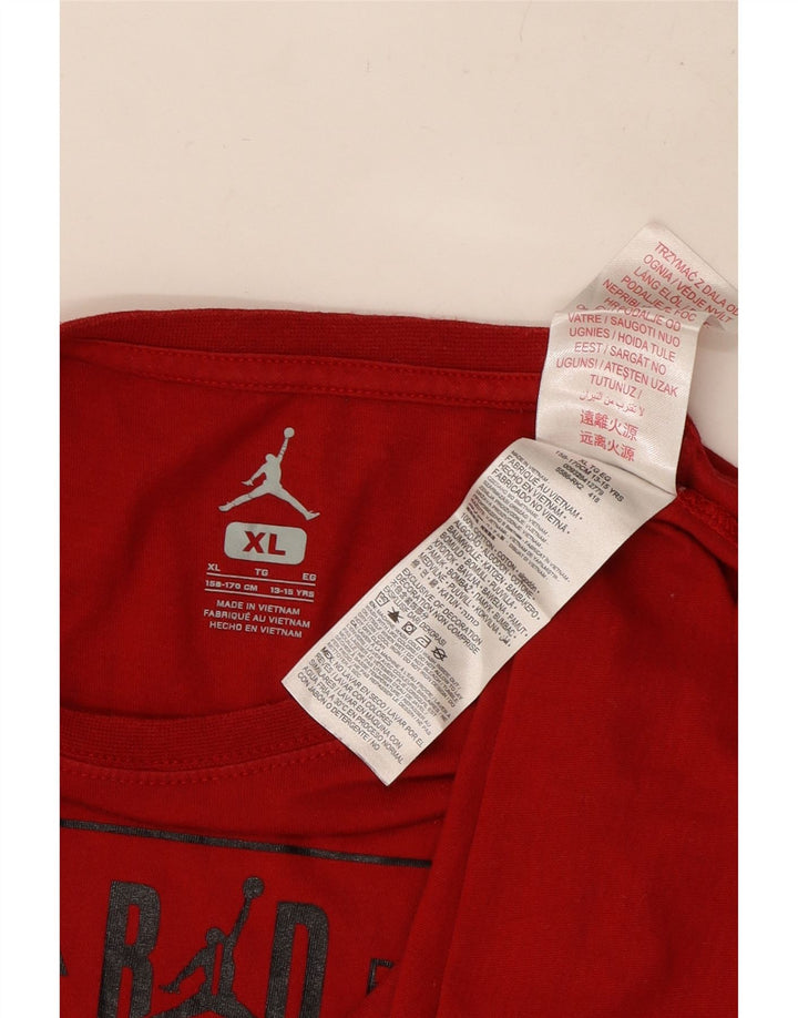 Camiseta JORDAN Boys Graphic 13-14 Anos XL Vermelho Algodão