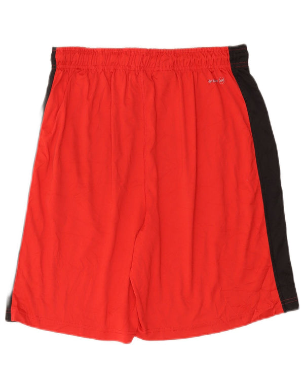 Shorts esportivos masculinos RUSSELL ATLÉTICOS de poliéster colorblock vermelho médio