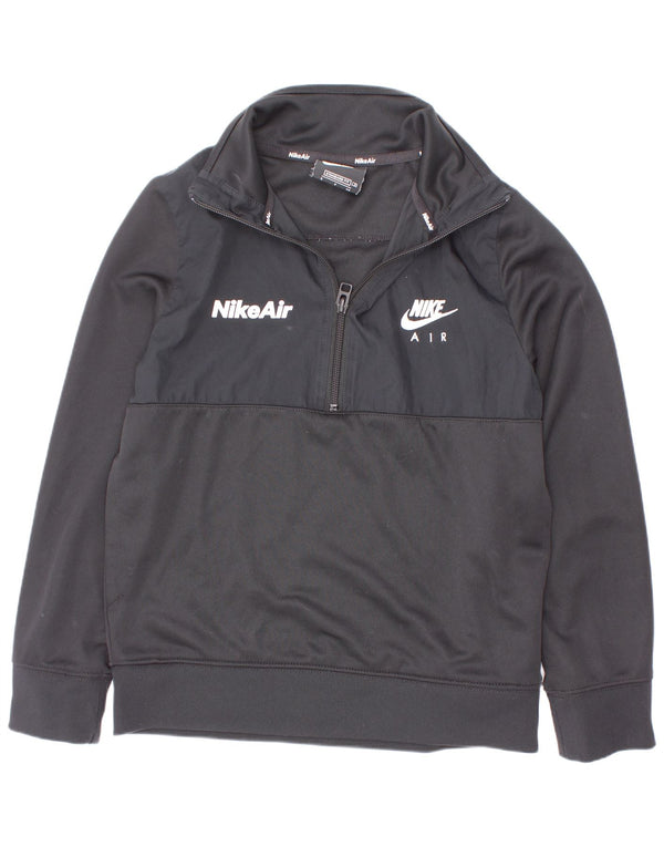 Suéter Nike Boys Standard Graphic Zip Neck 8-9 anos pequeno preto