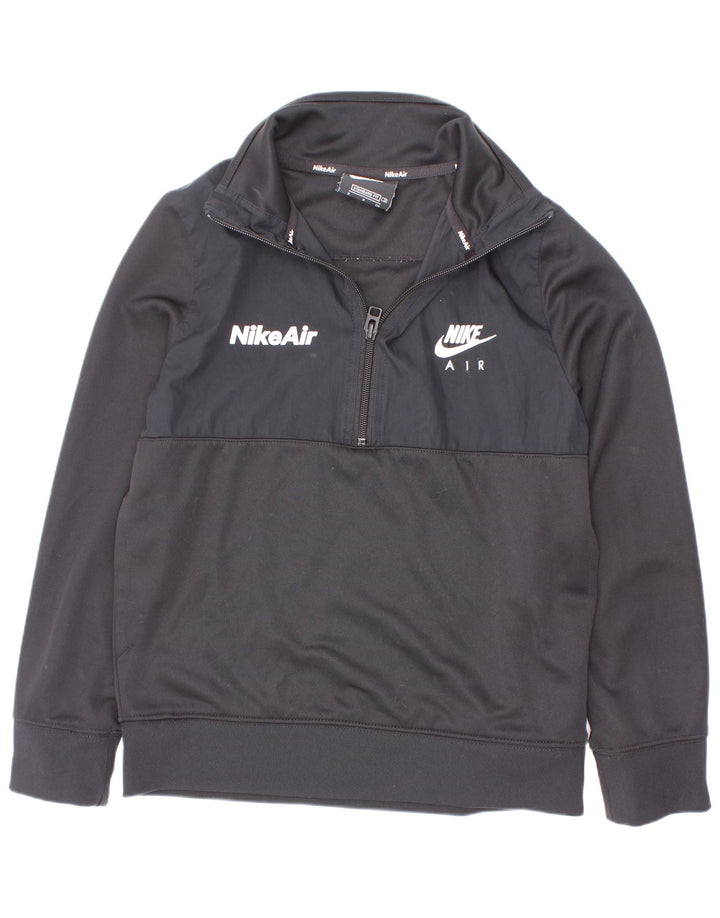 Suéter Nike Boys Standard Graphic Zip Neck 8-9 anos pequeno preto