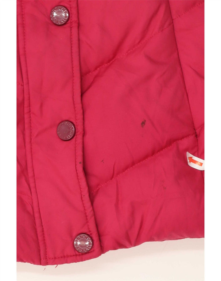 Jaqueta acolchoada com capuz feminina Tommy Hilfiger UK 10 poliéster rosa pequeno