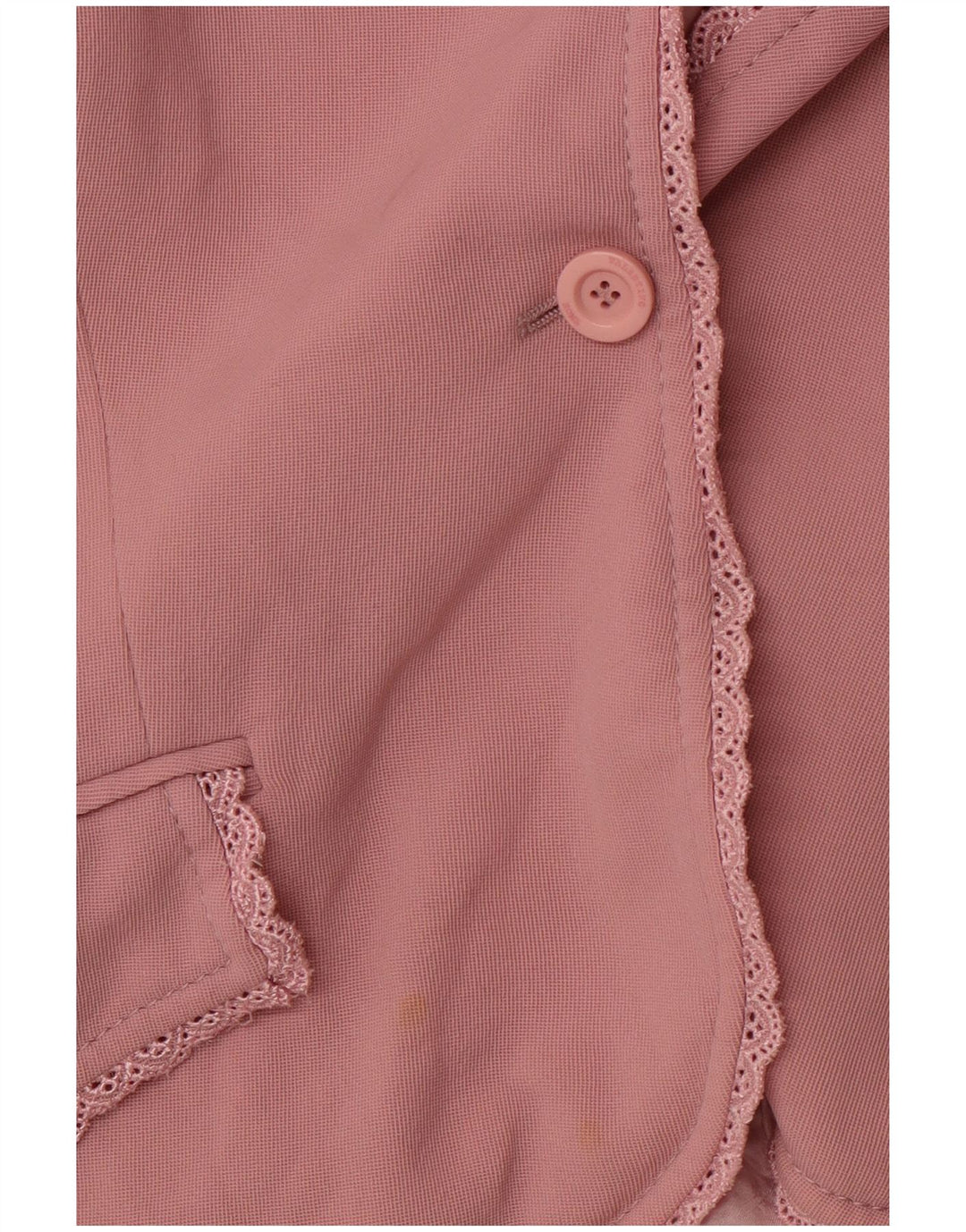 Jaqueta blazer feminina de 1 botão VALENTINO Reino Unido 14 lã virgem rosa médio