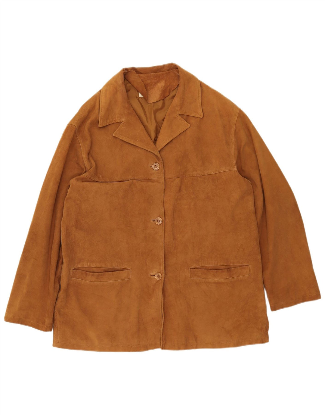 Jaqueta feminina MASTERPELLE de camurça IT 48 XL couro marrom