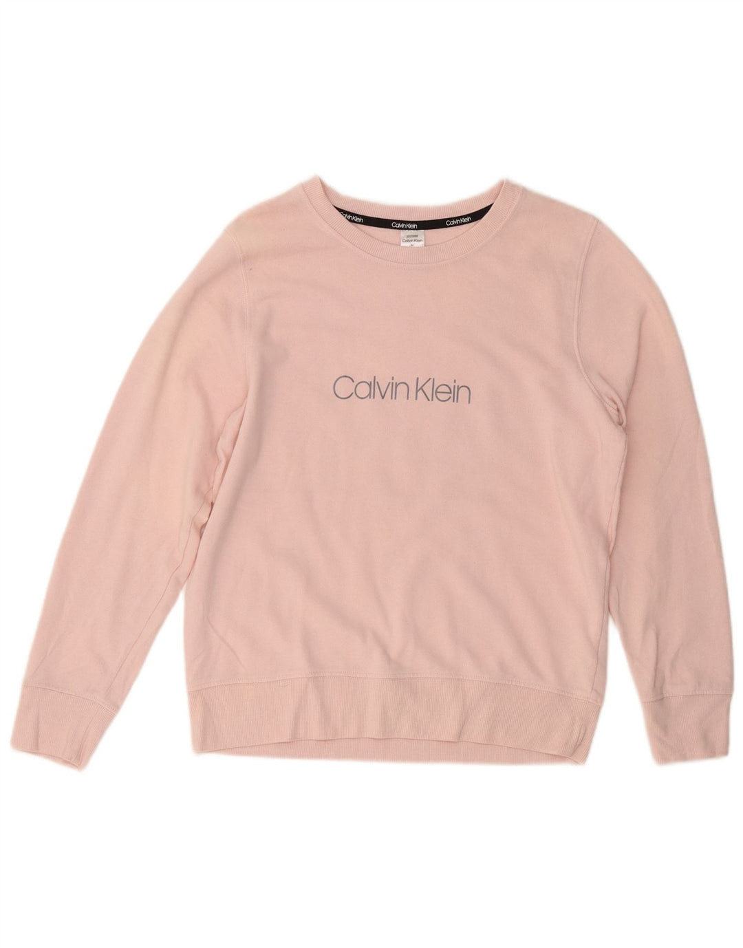 Moletom feminino CALVIN KLEIN com estampa gráfica UK 14 algodão rosa médio