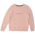 Moletom feminino CALVIN KLEIN com estampa gráfica UK 14 algodão rosa médio
