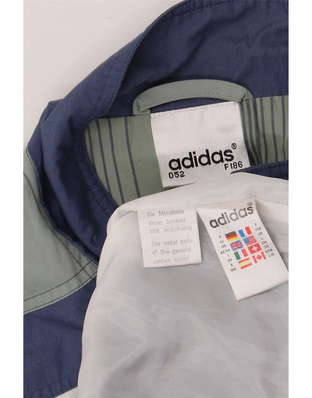 ADIDAS Masculino Gilet UK 42/44 Grande Multicolorido Colourblock Poliéster