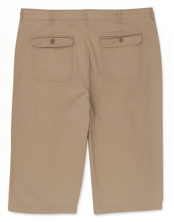 Bermuda masculina Marks & Spencer grande W36 algodão bege