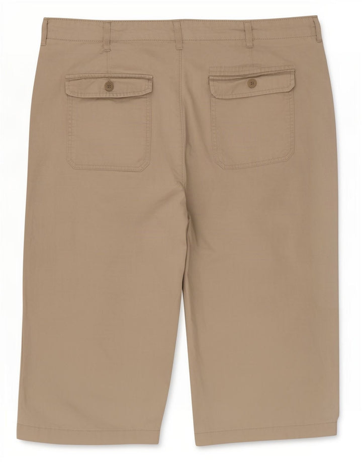 Bermuda masculina Marks & Spencer grande W36 algodão bege