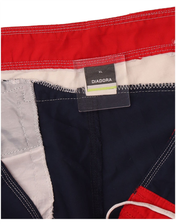 Shorts de natação masculino Diadora Graphic XL vermelho Colourblock poliéster