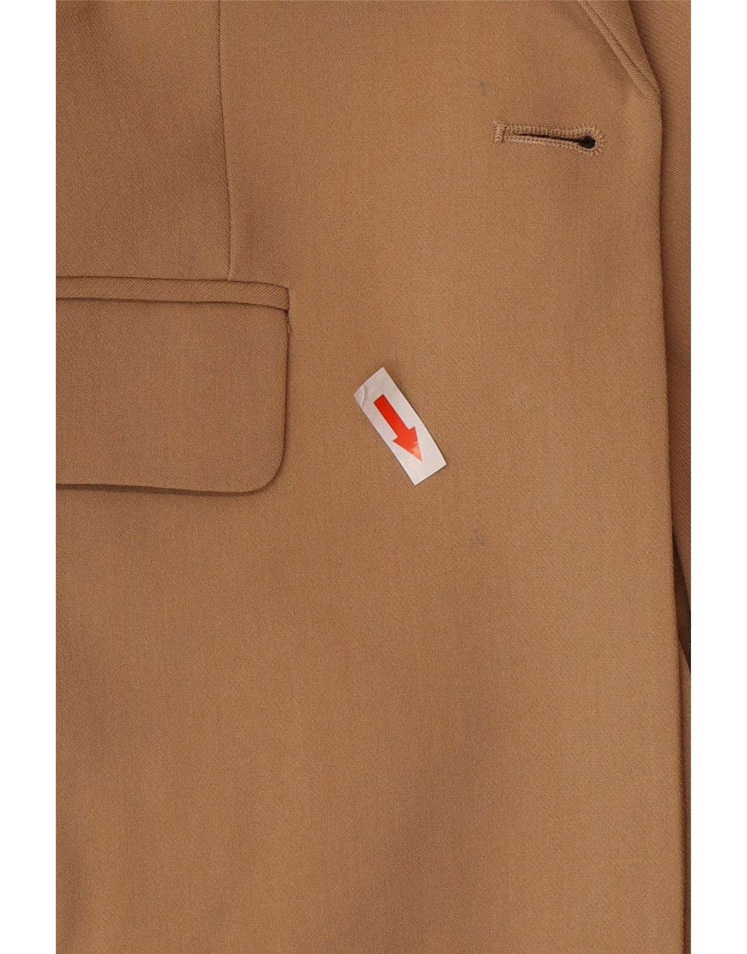 Jaqueta blazer feminina Zara com 1 botão Reino Unido 6 XS bege poliéster