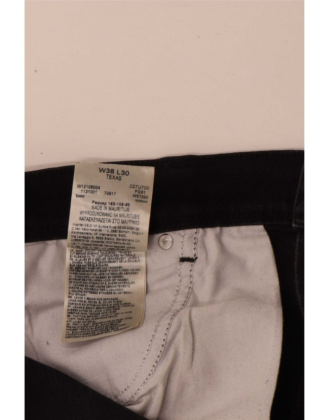 Wrangler Masculino Texas Straight Jeans W38 L30 Algodão Preto