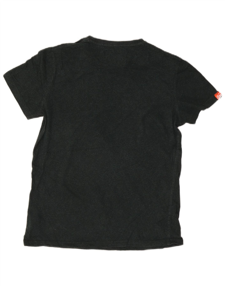 Camiseta masculina Superdry grande algodão preto