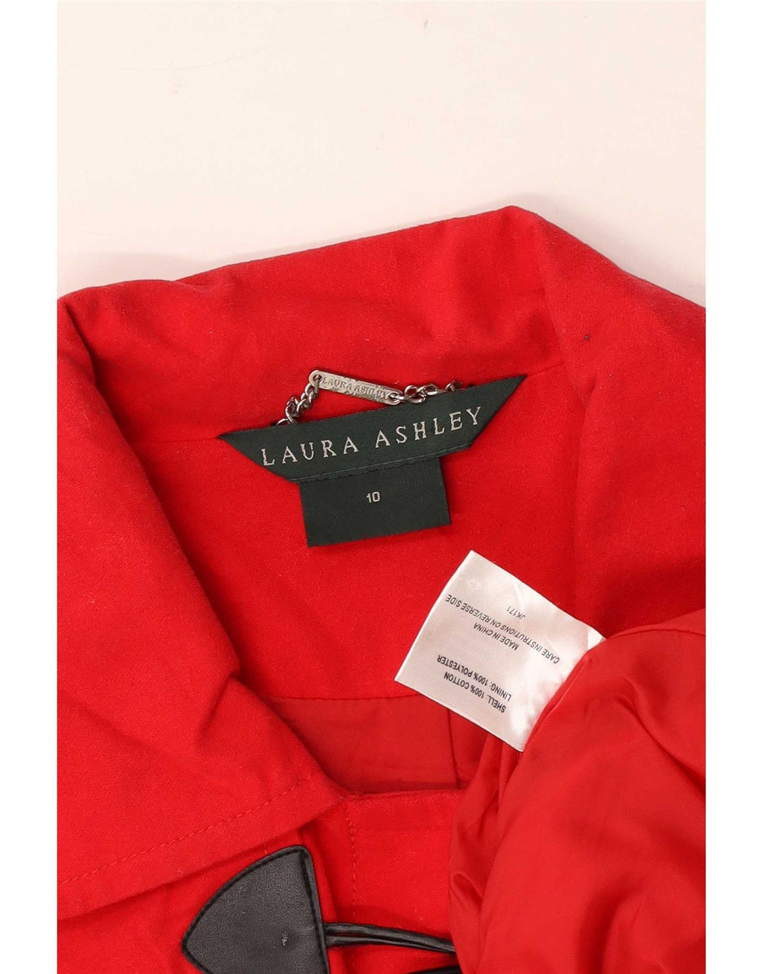 Laura Ashley Womens Duffle Jacket UK 10 Pequeno Algodão Vermelho