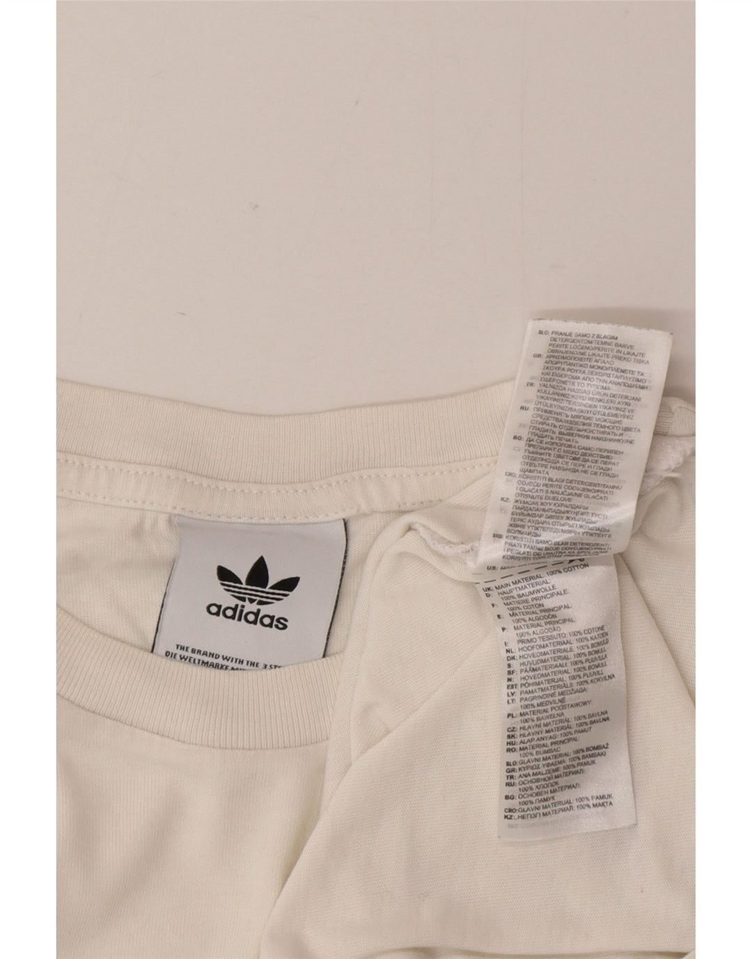 Adidas Mens Graphic T-Shirt Top Médio Algodão Branco