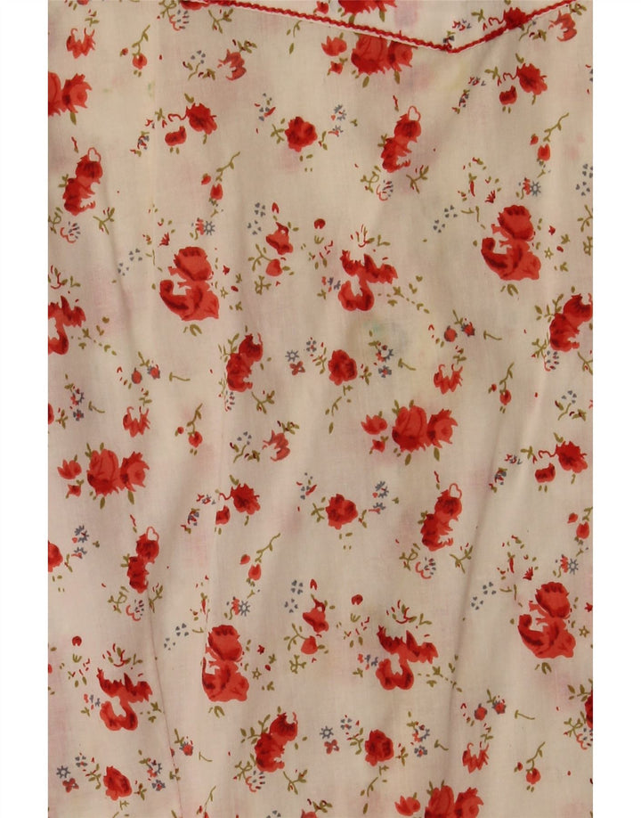 Blusa feminina Marlboro Classics Regular Fit Reino Unido 14 Médio Branco Floral