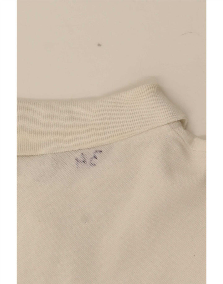 Camisa polo masculina Moschino de algodão branco médio