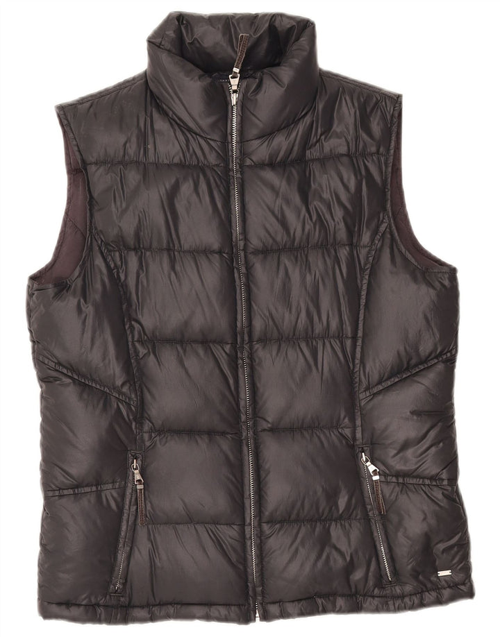Colete acolchoado feminino TOMMY HILFIGER UK 14 médio preto Cupro