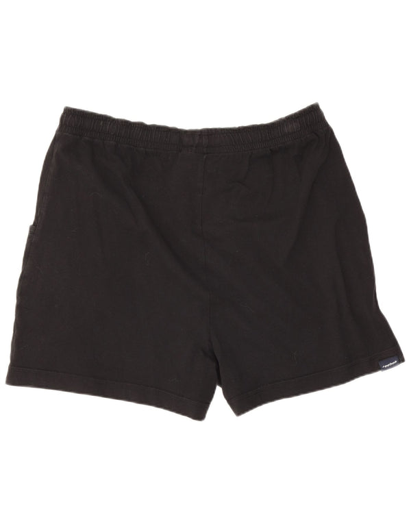 Shorts esportivos femininos Reebok UK 14 grande algodão preto
