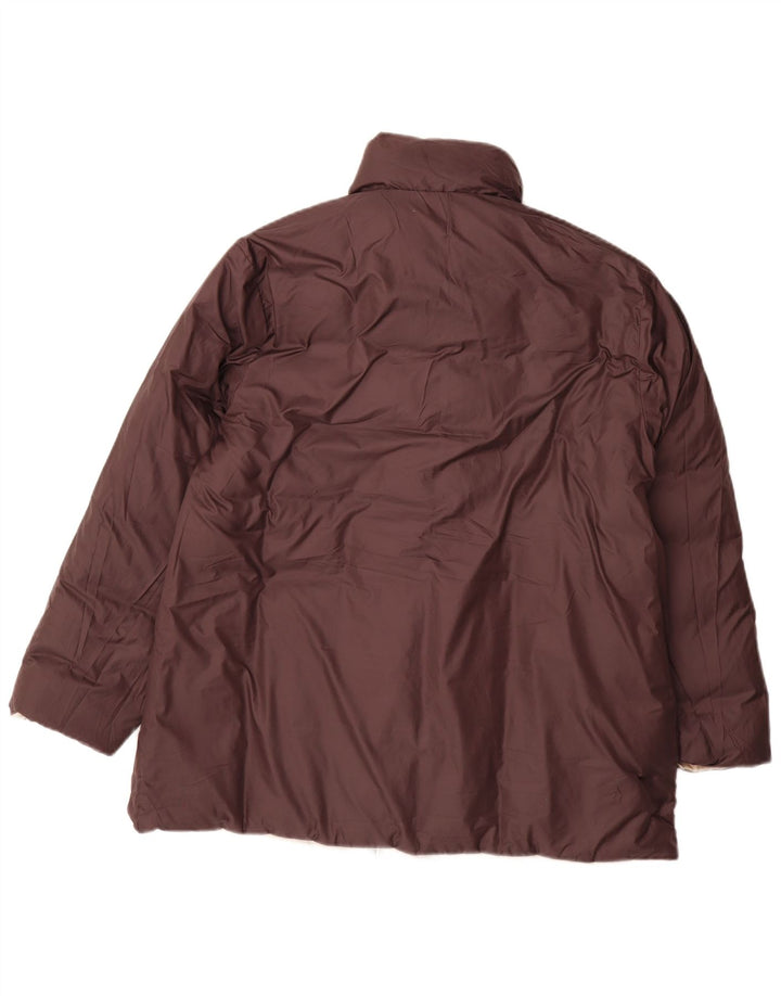 Casaco acolchoado reversível feminino vintage IT 44 bege médio