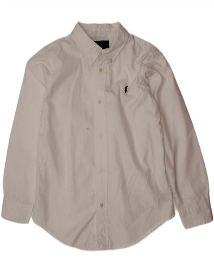 Camisa masculina Ralph Lauren 6-7 anos algodão branco