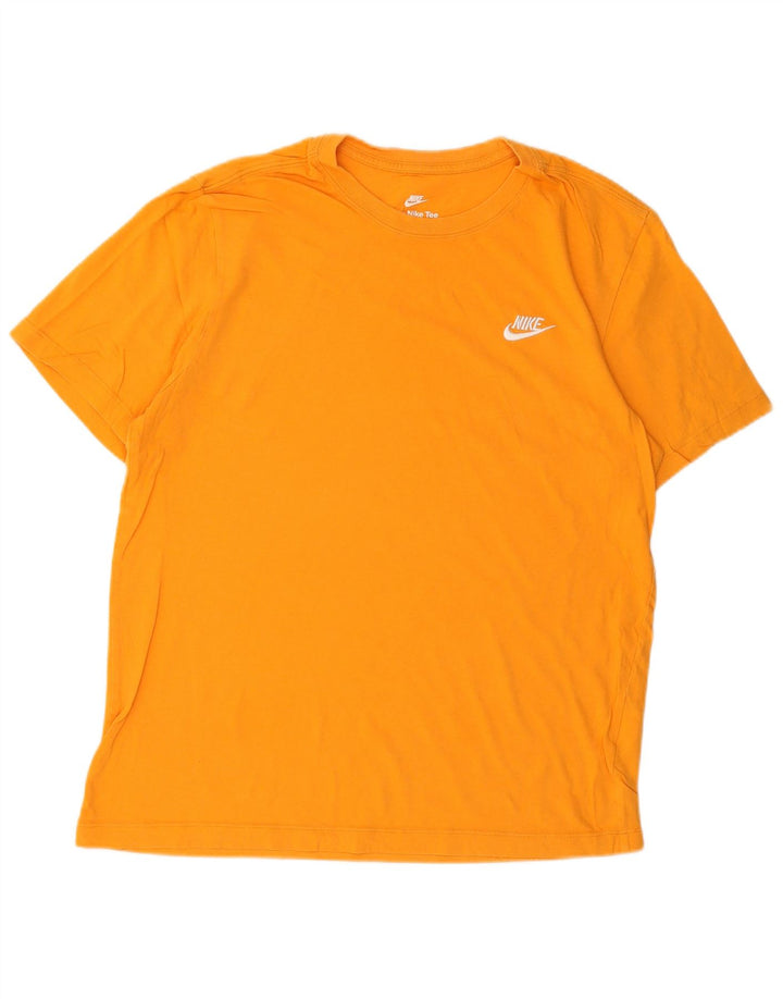 Camiseta masculina NIKE Top médio laranja algodão