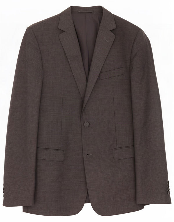 Z ZEGNA Jaqueta blazer masculina de 2 botões IT 52 XL Lã cinza