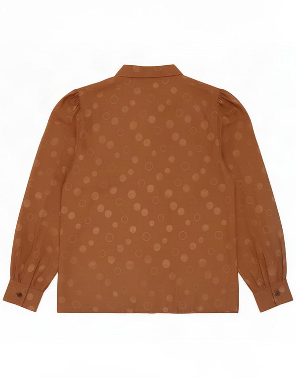 Blusa feminina Julietta EU 36 pequena poliéster manchado marrom