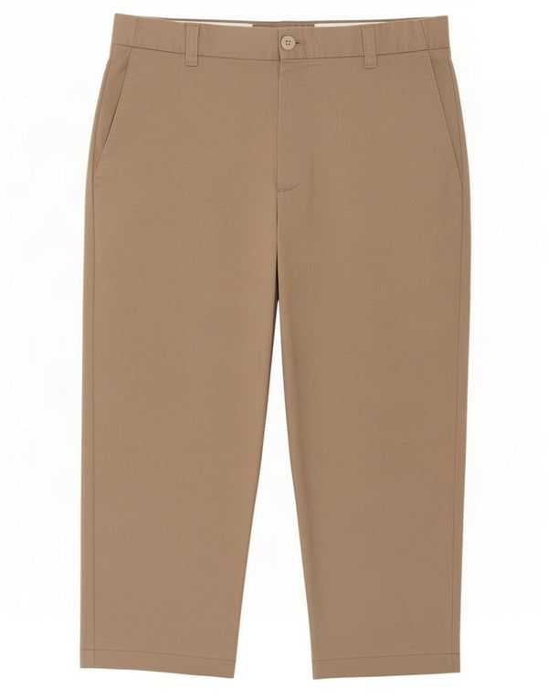 Zara Calça Capri Masculina EU 42 Grande W32 L21 Algodão Bege