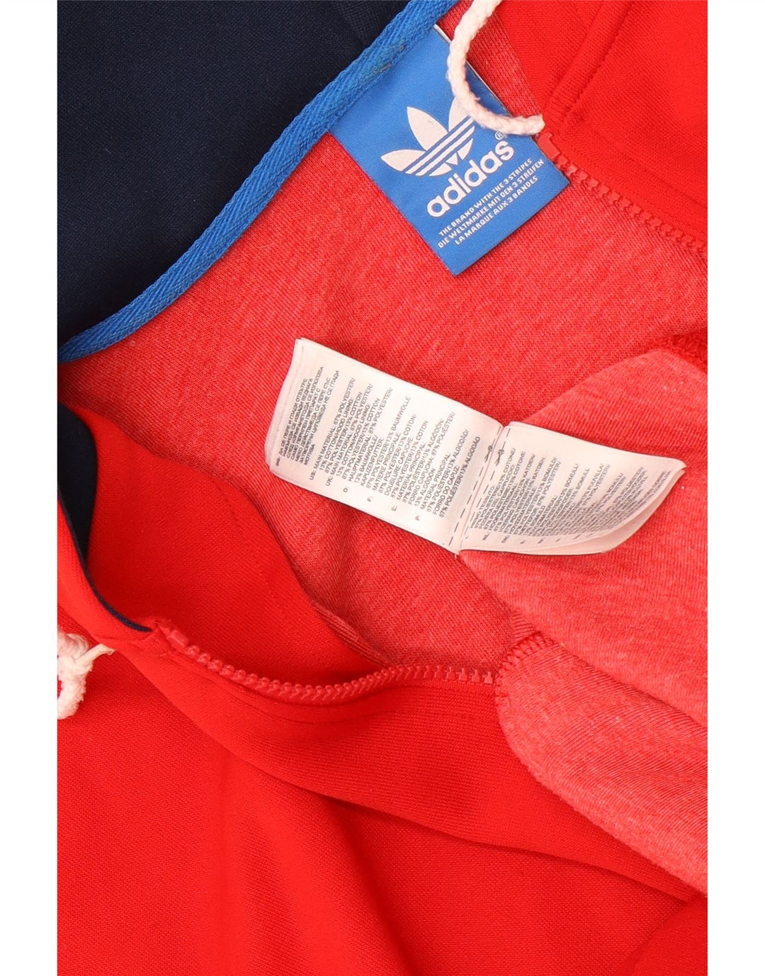 Adidas Mens Zip Hoodie Sweater XL Vermelho Poliéster