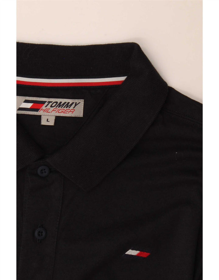 Camisa polo masculina Tommy Hilfiger grande azul marinho