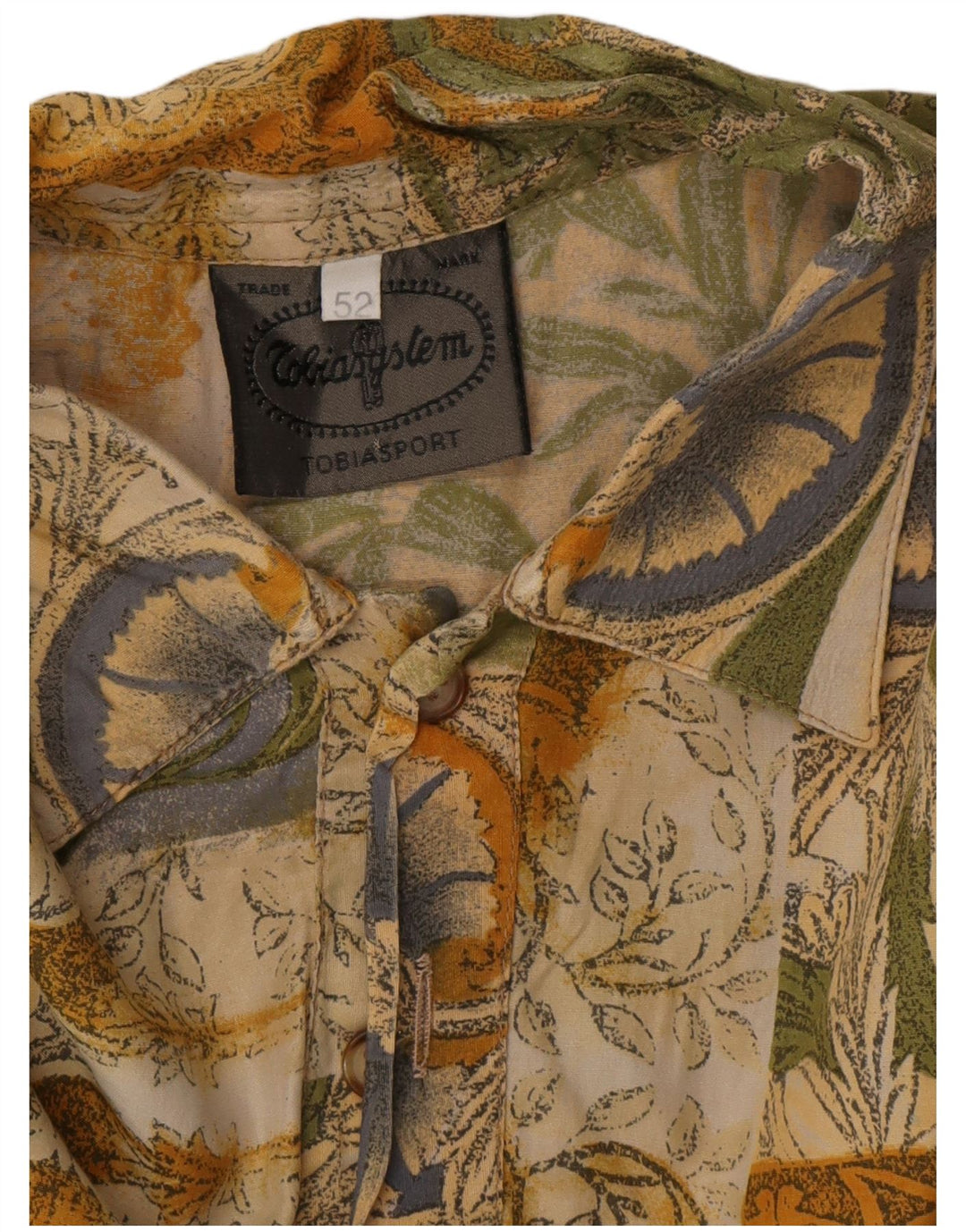 Pulôver masculino vintage camisa IT 52 grandes retalhos multicoloridos