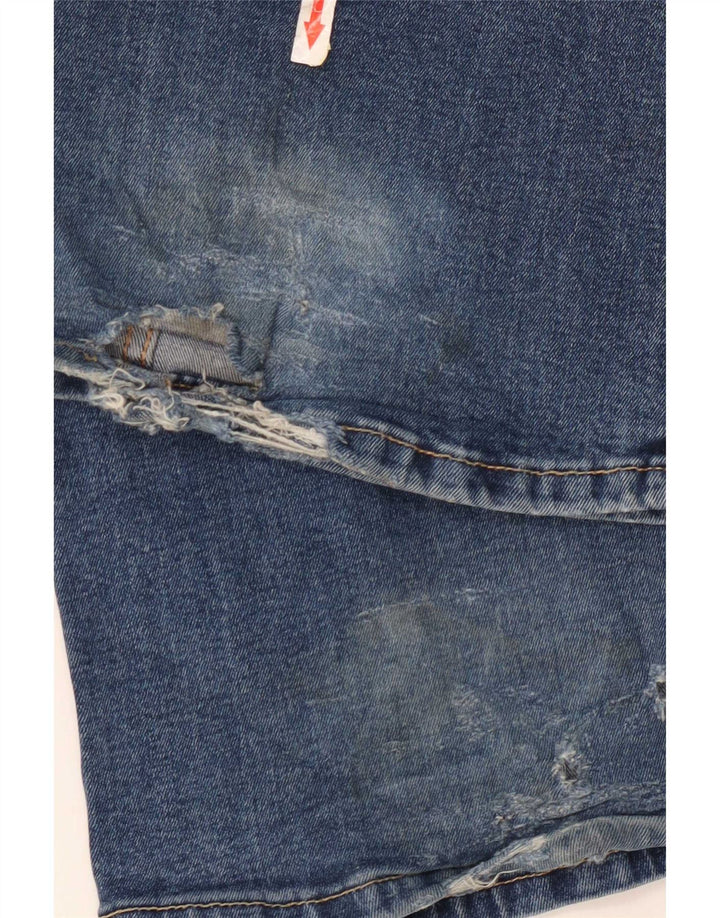 Zara Jeans feminino queimado EU 38 pequeno W28 L36 azul