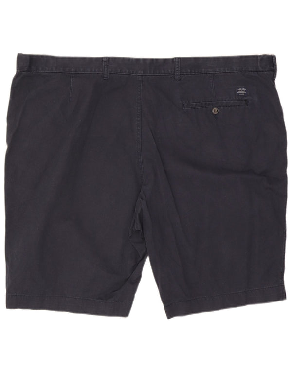 Shorts chino masculino Marks & Spencer de ajuste regular W48 4XL algodão azul marinho