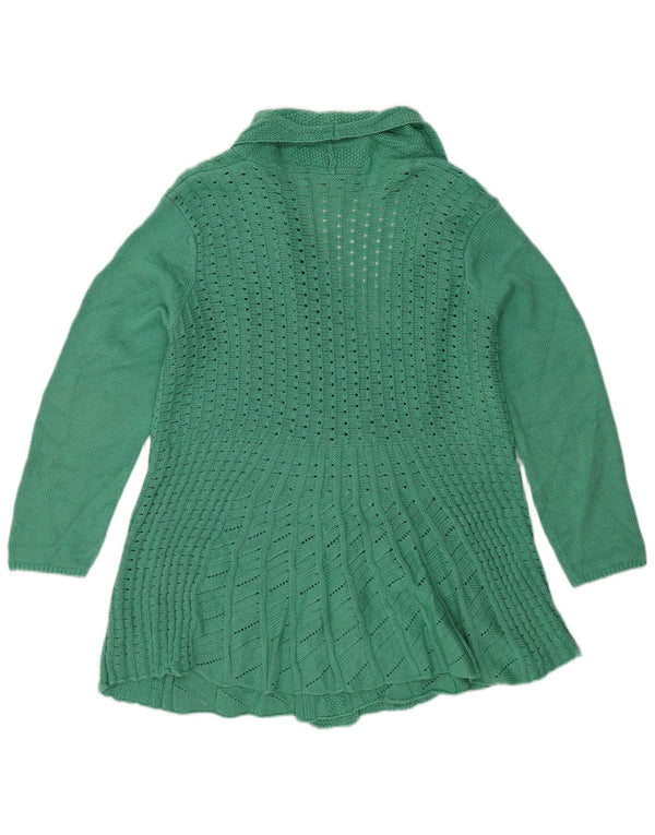 Essential Womens Longline Cardigan Aberto Suéter Reino Unido 24/26 2XL Acrílico Verde