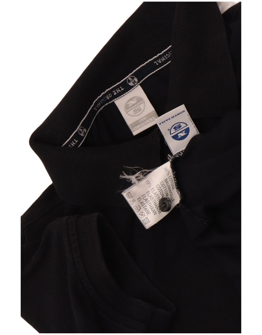 Camisa polo feminina North Sails UK 12 algodão preto médio