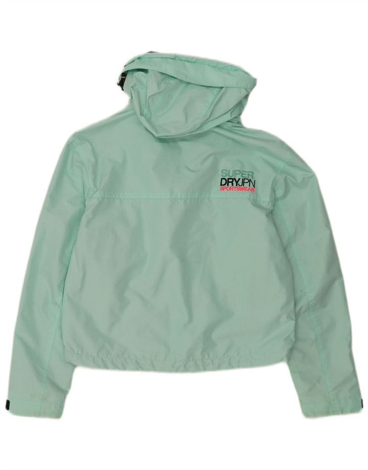 Jaqueta bomber feminina Superdry The Windcheater Graphic UK 8 pequena turquesa