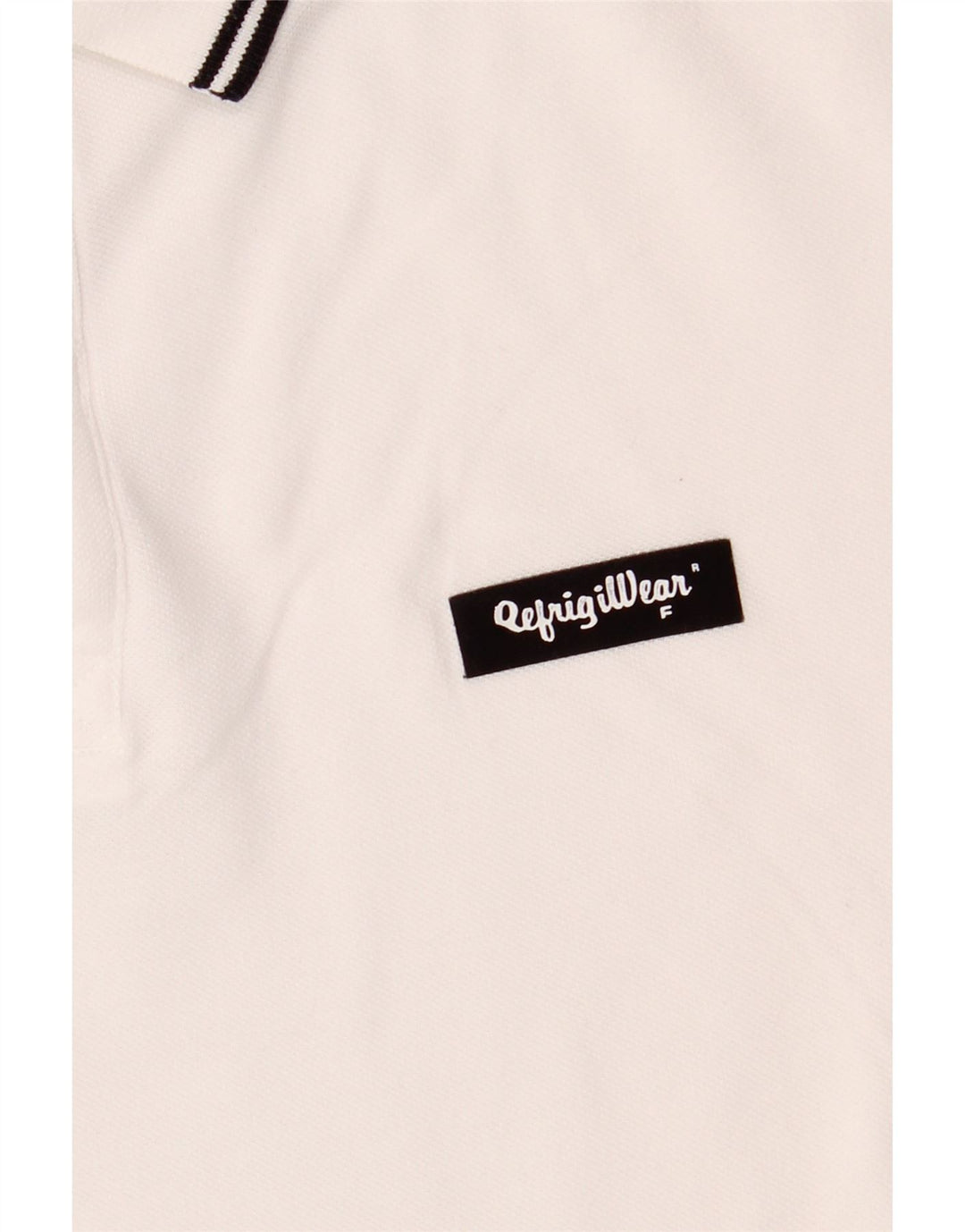 Camisa polo masculina Refrigiwear de algodão branco médio