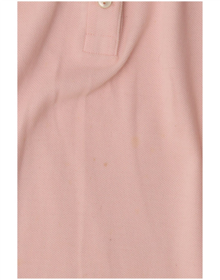 Camisa polo feminina sem mangas LACOSTE tamanho 42 grande algodão rosa