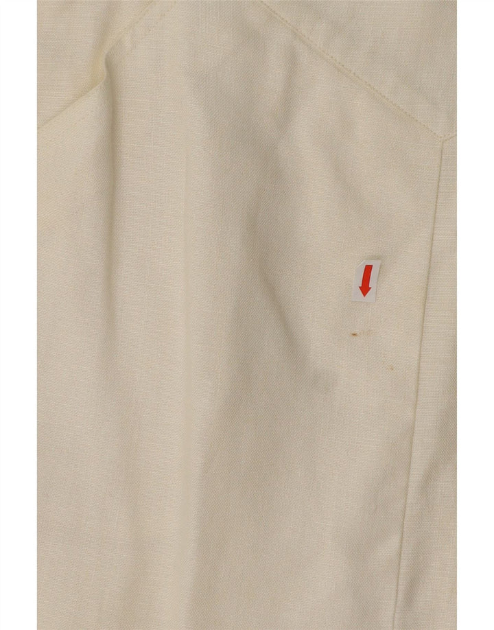 MARELLA saia feminina evasê UK 12 médio W30 linho branco