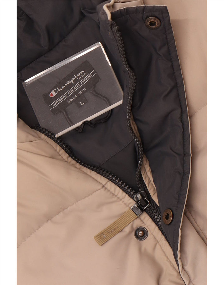 Jaqueta acolchoada masculina Champion UK 40 grande cinza