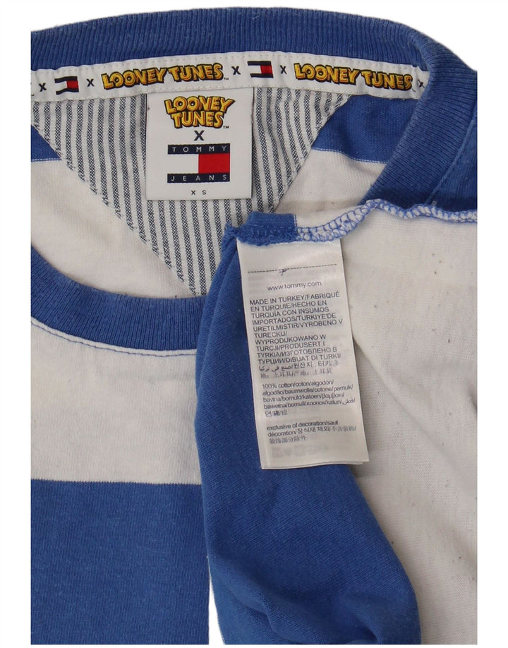 Camiseta masculina TOMMY HILFIGER Looney Tunes com estampa gráfica XS azul listrado