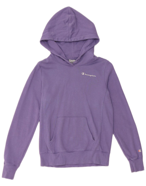 Jumper com capuz feminino Champion UK 10 pequeno algodão roxo