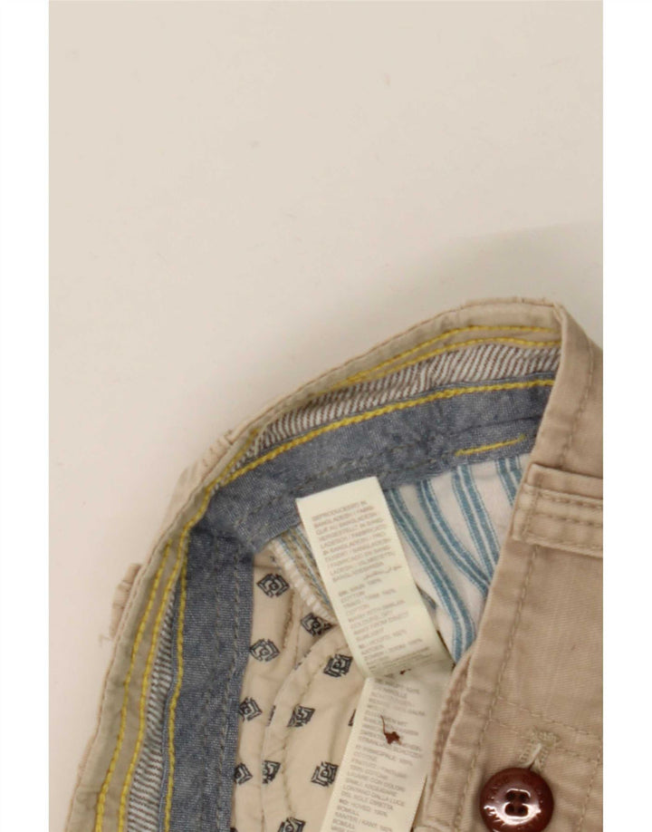 Shorts cargo masculino Fat Face W32 algodão bege médio