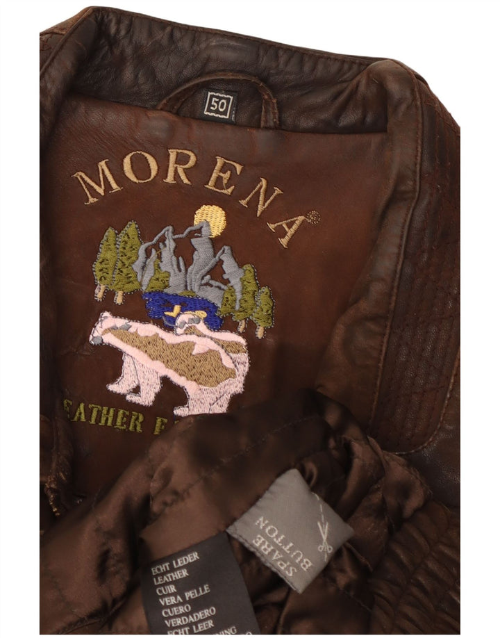 Jaqueta de couro masculina Morena IT 50 grande couro marrom
